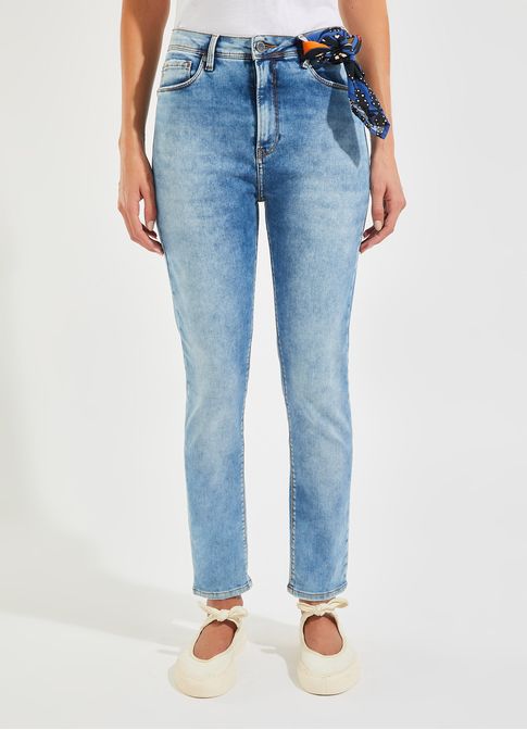Calça jeans skinny comfort lenço jeans