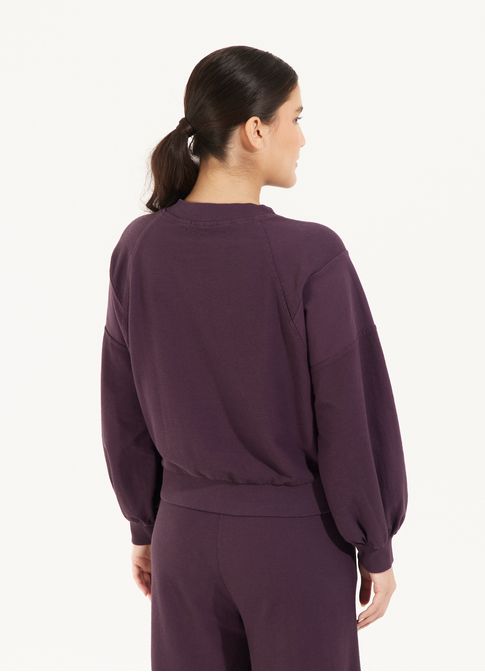 Pull moletinho recortes roxo