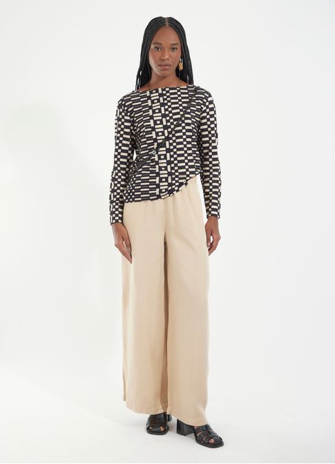 Calça sarja pantalona premium areia