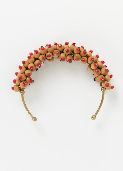 Pulseira miçanga magnólia vermelho