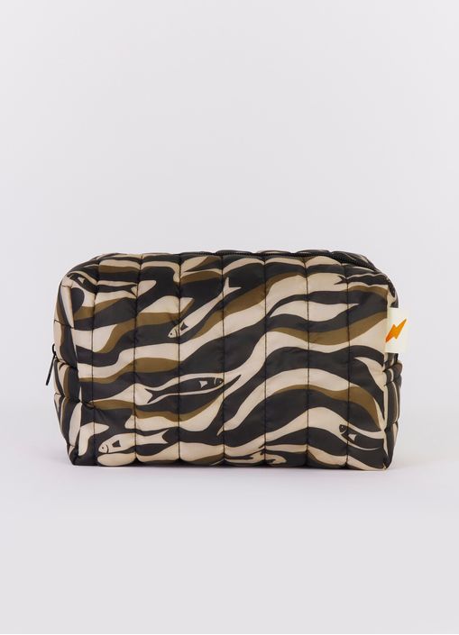 Bolsa necessaire nylon estampada ondas