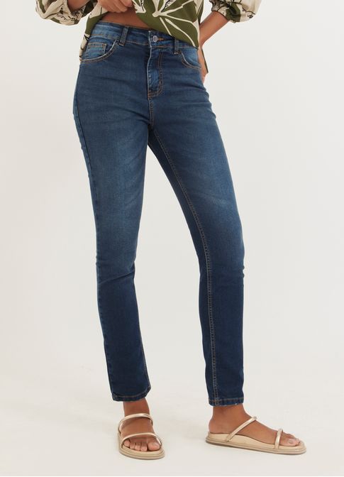 Calça jeans skinny básica 2 lavagens cinza