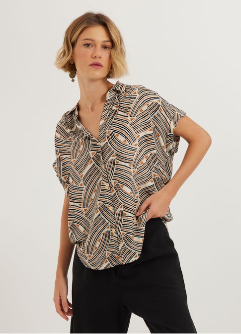 Camisa estampada trançados