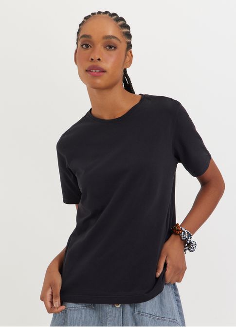 Blusa algodão classic preto