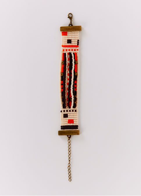 Pulseira miçangas laranjeira