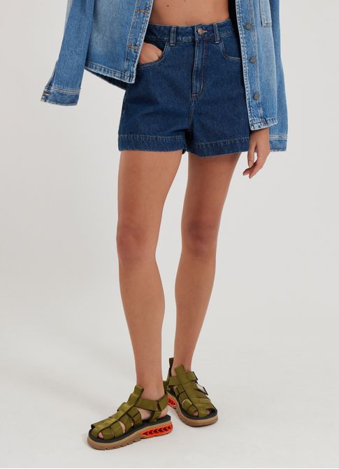Short jeans correntes jeans
