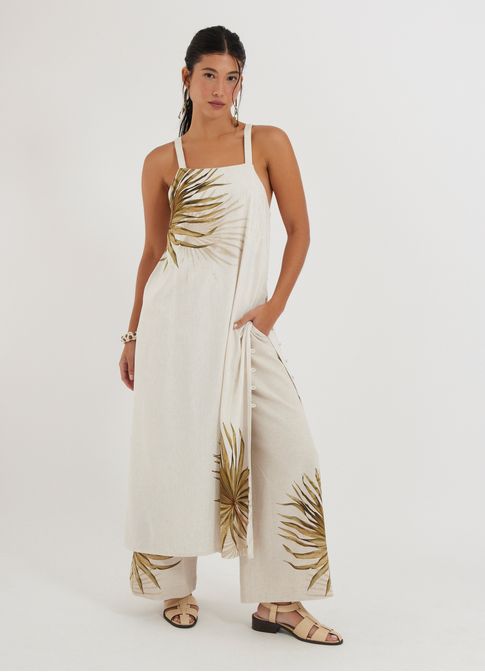Vestido alça estampado verena