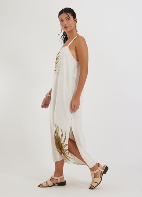 Vestido alça estampado verena