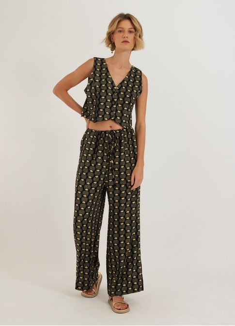 Calça estampada louise