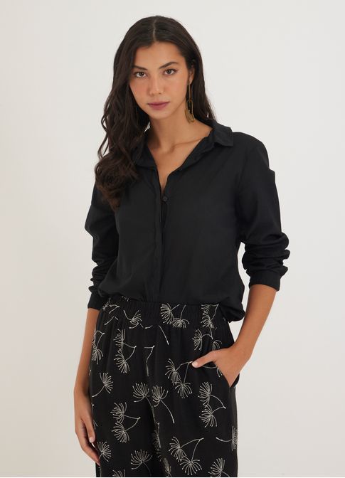 Camisa voil classic preto