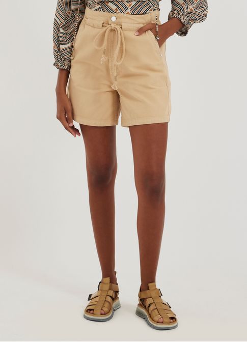 Bermuda sarja clochard color areia