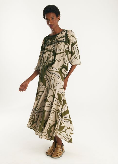 Saia estampada blooming
