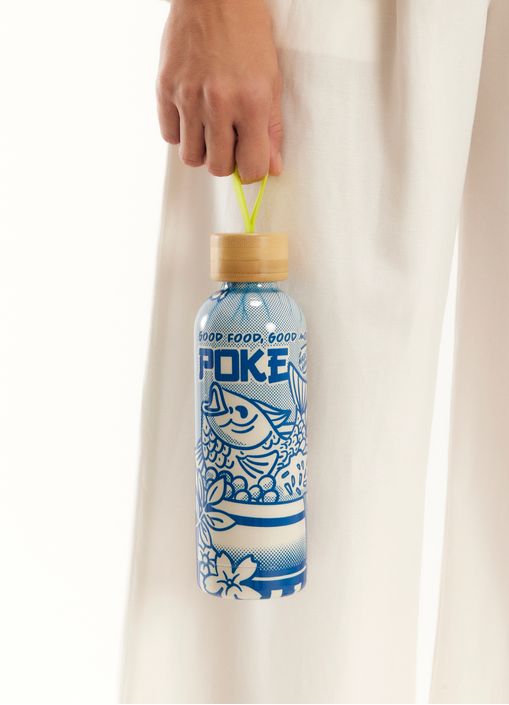 Garrafa estampada poke 500ml