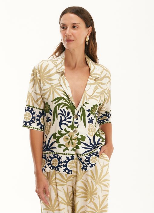 Camisa com top estampada honolulu