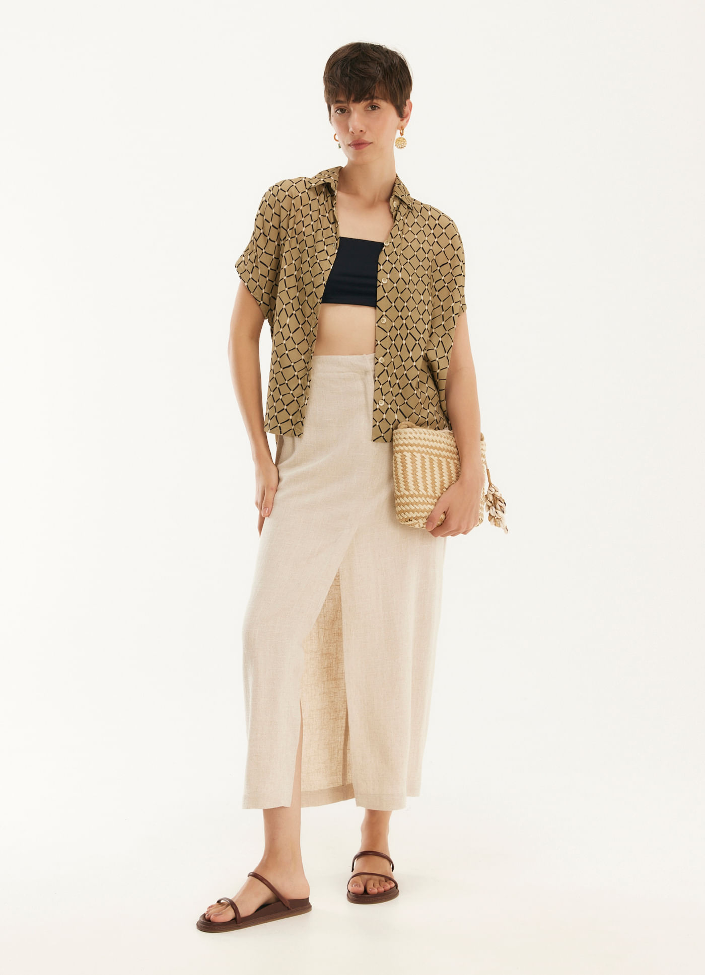 Camisa estampada rede