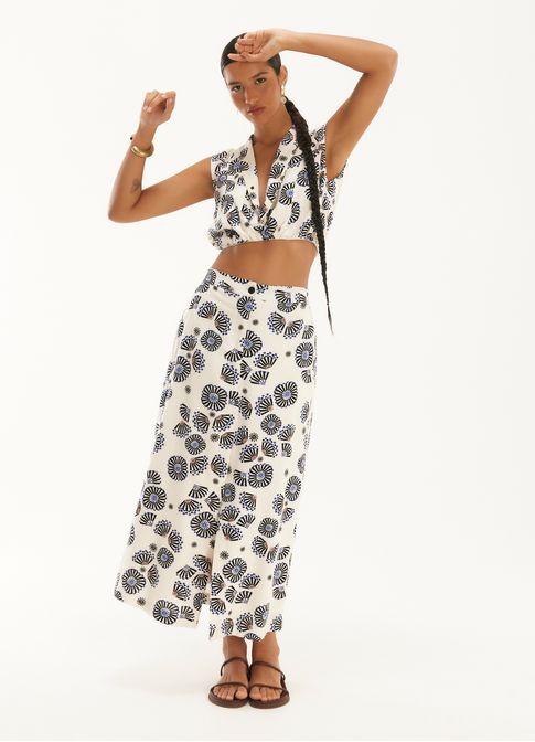 Blusa estampada leques