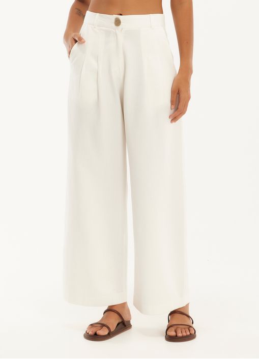 Calça linho alfaiataria summer branco