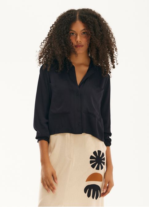 Camisa viscose pacífico preto