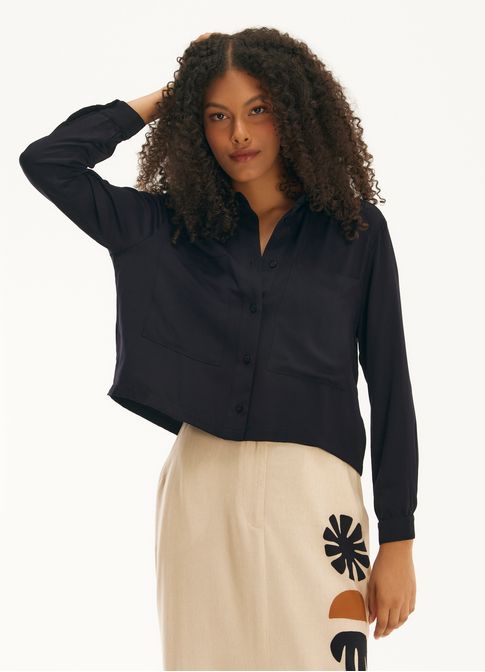Camisa viscose pacífico preto