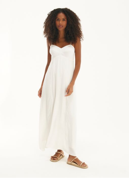 Vestido crepe sirena branco