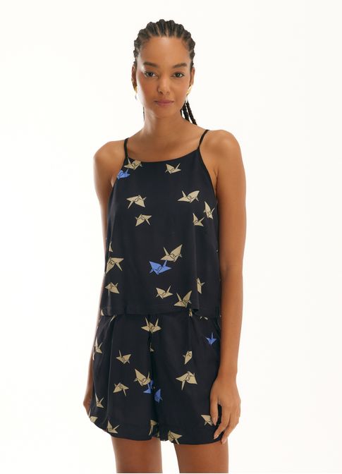 Regata estampada tsuru
