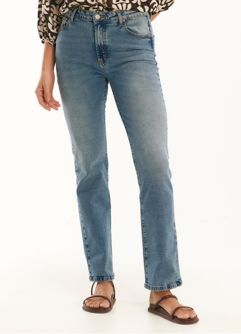 Calca jeans i reta fit comf cantao 1967 jeans