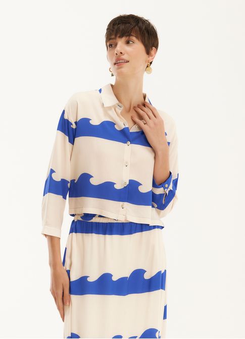Camisa curta estampada mauí