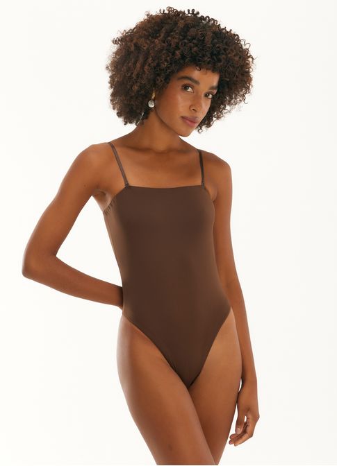 Body undr alça marrom