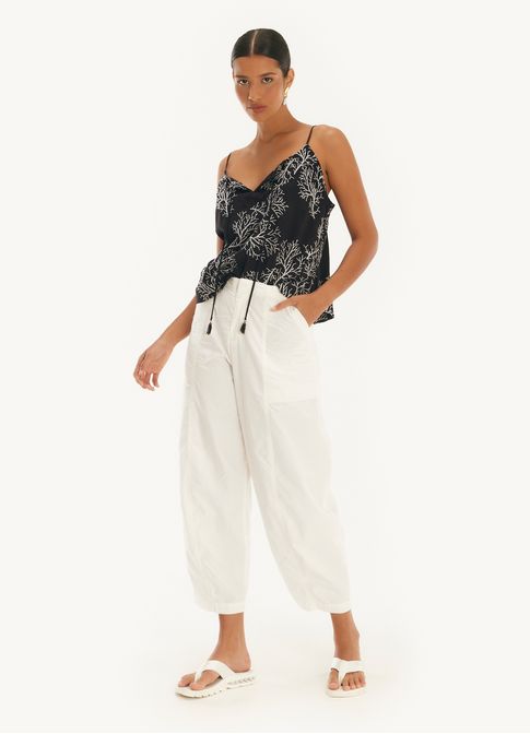Calça sarja curve off white
