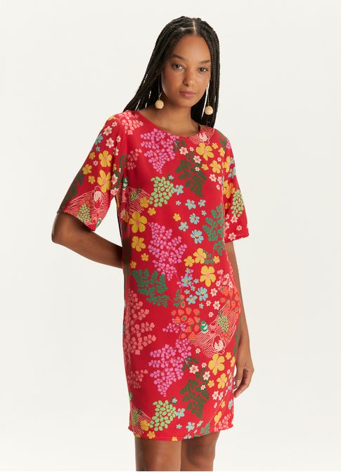 Vestido curto estampado picnic