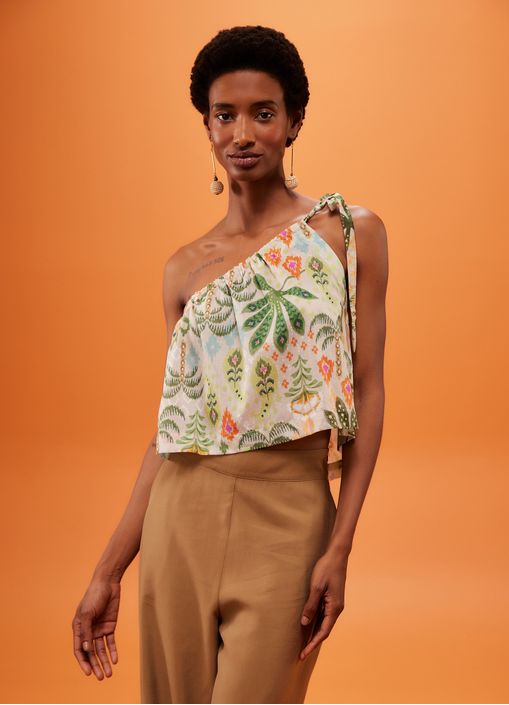 Blusa ombro estampada brisa
