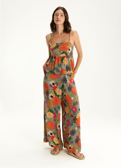 Calça estampada alegria