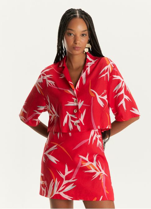 Camisa estampada balneário