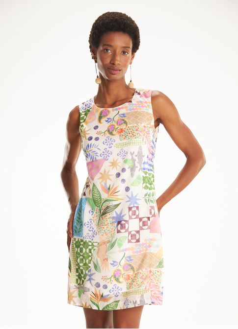 Vestido curto estampado lemonade