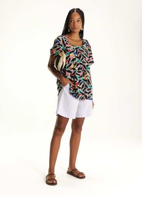 Blusa estampada passaredo