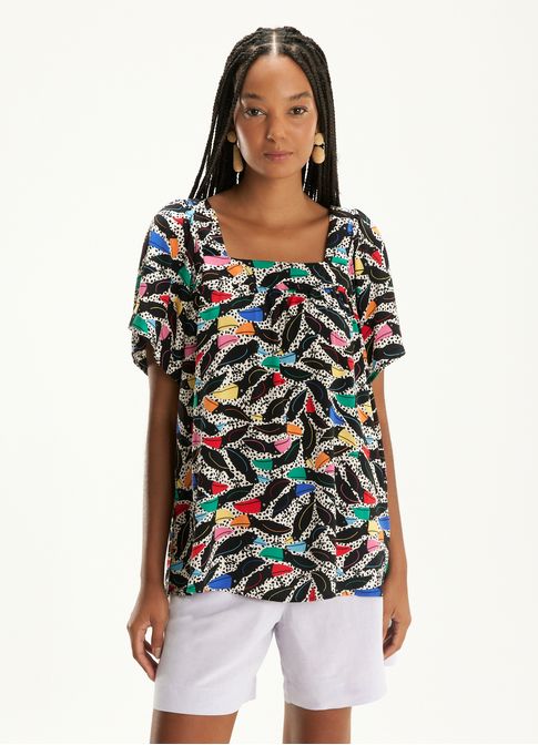 Blusa estampada passaredo