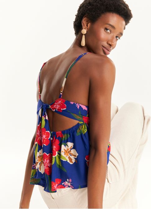 Blusa alcinha estampada caraíva