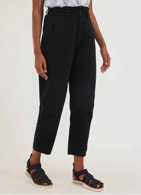 Calça sarja semi baggy preto