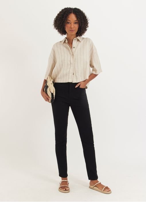 Calca sarja a skinny ultra comfort preto