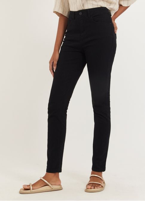 Calca sarja a skinny ultra comfort preto