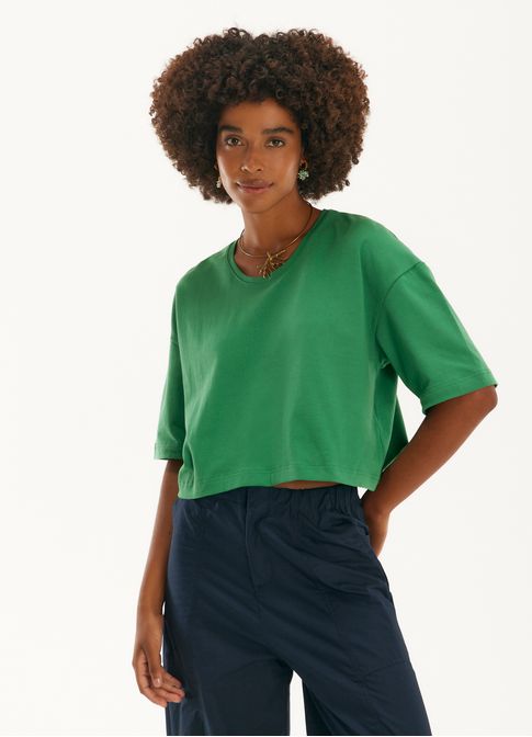 Blusa malha cotton verde claro