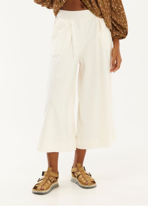 Calca malha cotton areia