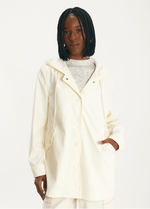 Parka emborrachada off white