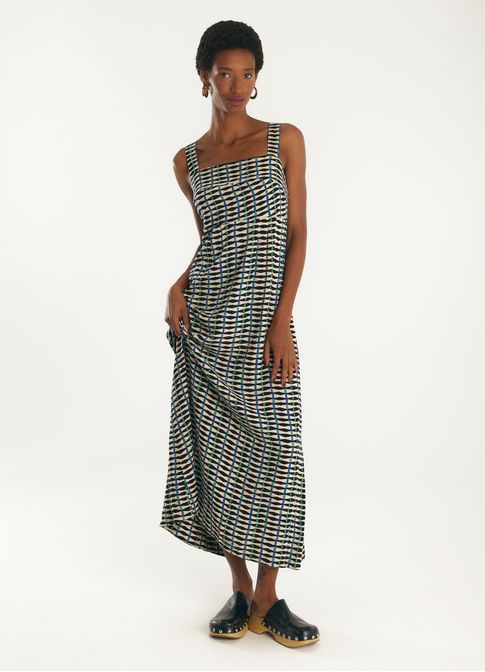 Vestido longo estampado sevilha