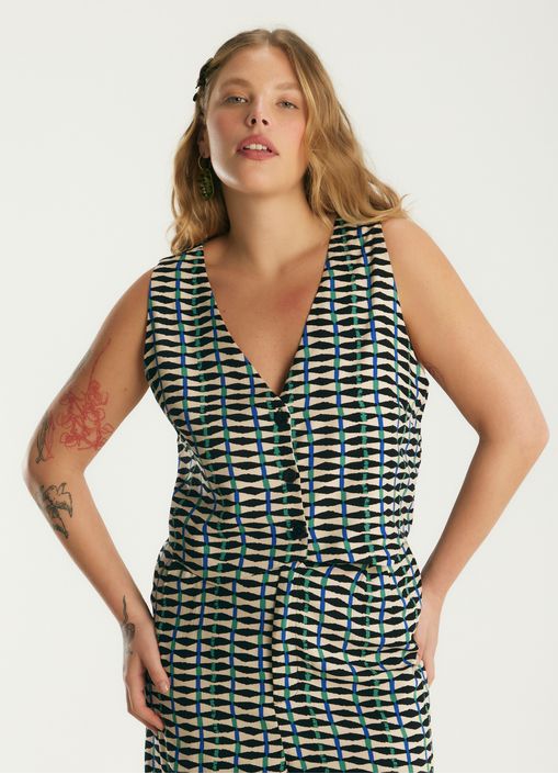 Colete estampado sevilha