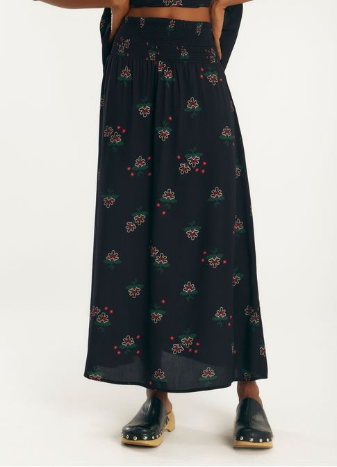 Saia estampada flamenco
