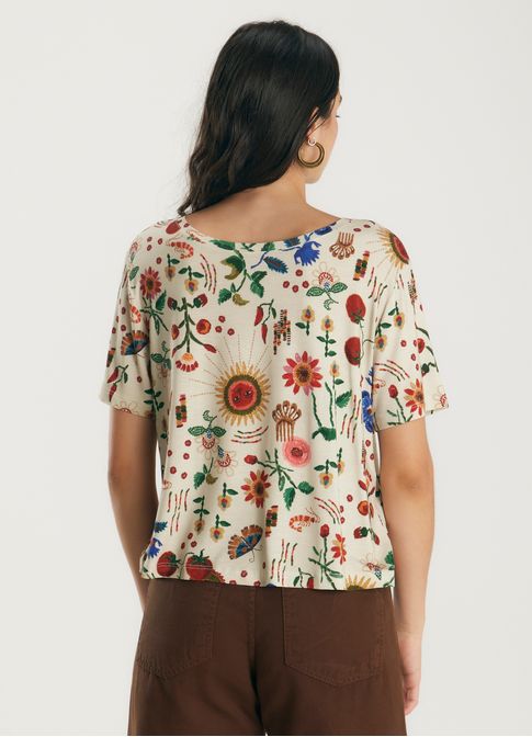 Blusa digital estampada caiena