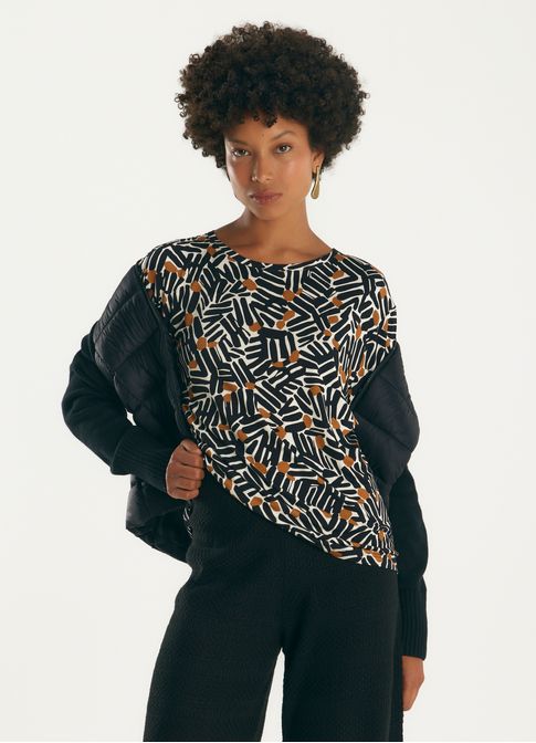 Blusa digtal estampada caminos