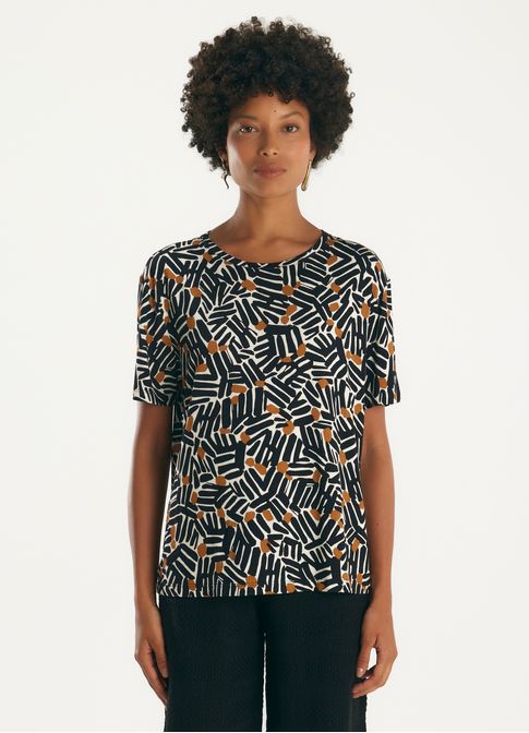 Blusa digtal estampada caminos