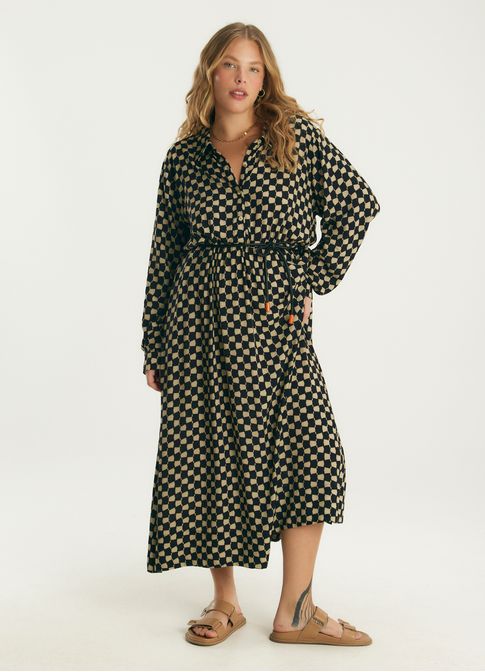 Vestido chemisier estampado losas
